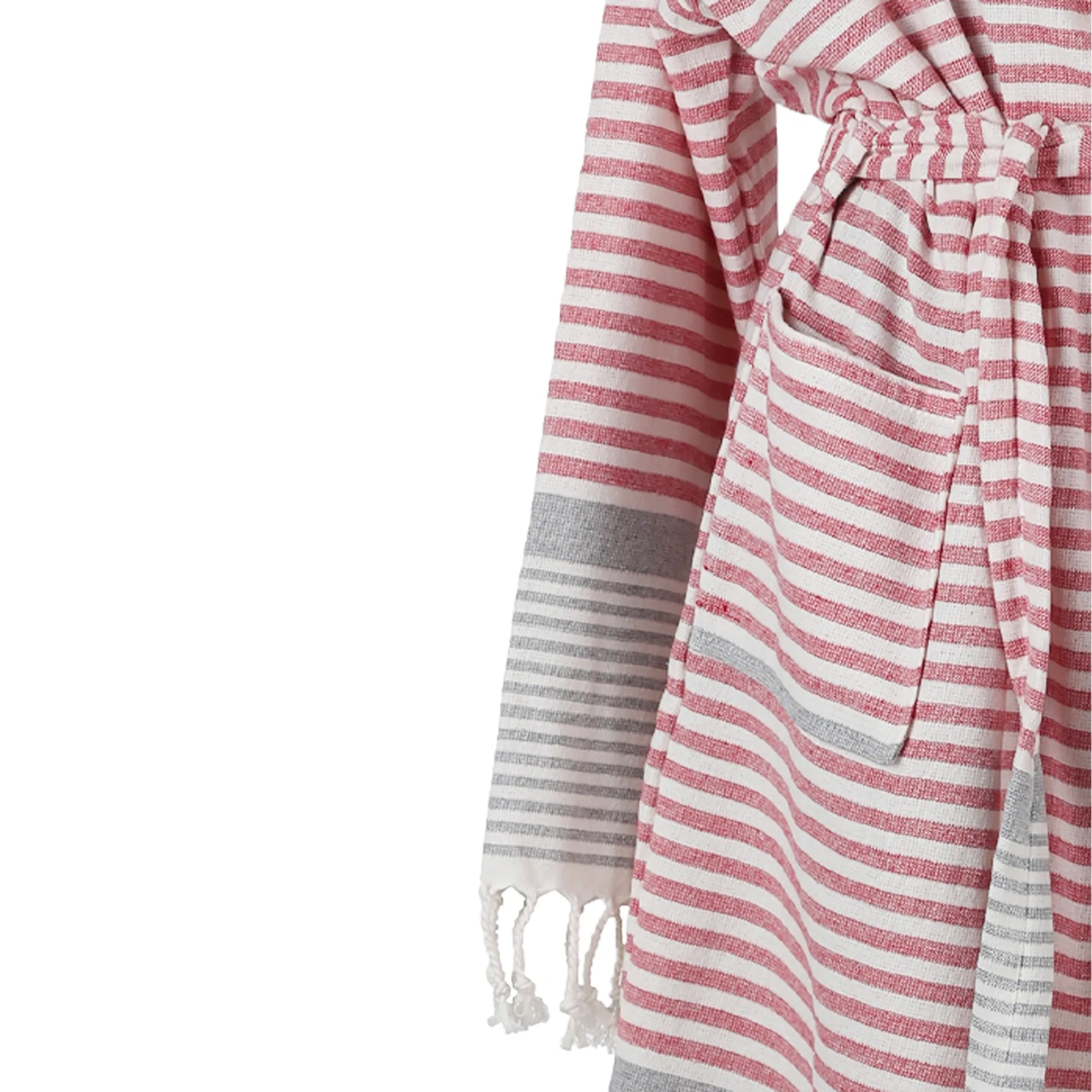 100% Cotton Peshtemal Ultra Soft Red Gallipoli Robe