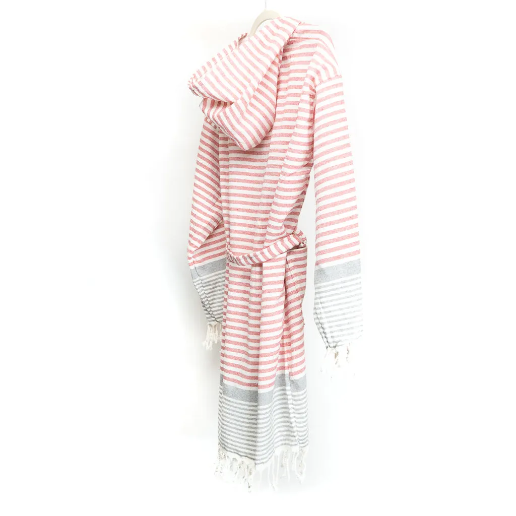 100% Cotton Peshtemal Ultra Soft Red Gallipoli Robe