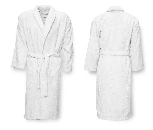 100% EGYPTIAN COTTON TERRY TOWELING BATHROBE DRESSING GOWN UNISEX SHAWL BATHROBE