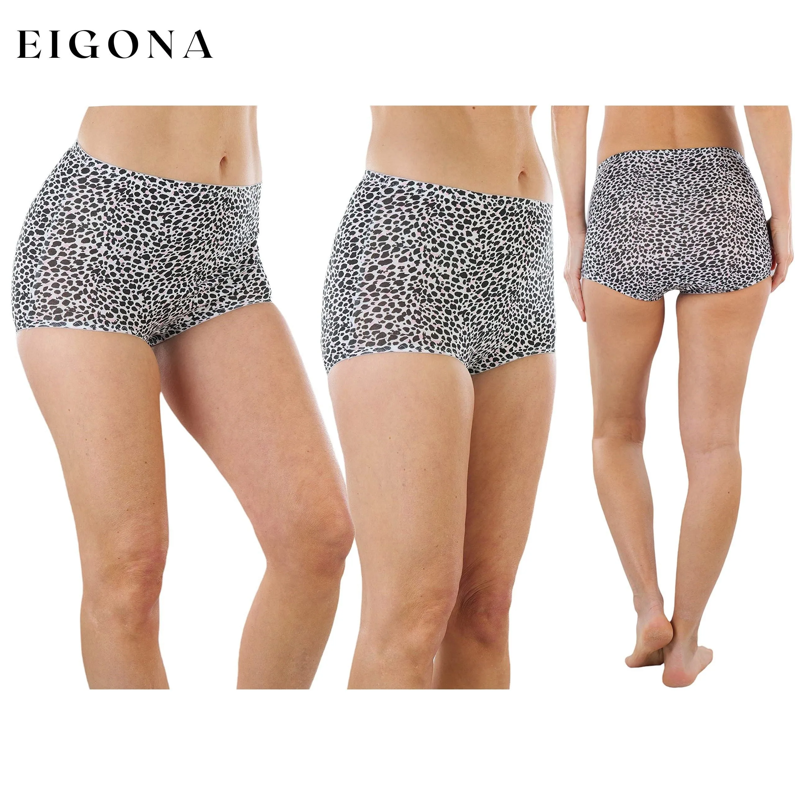 6-Pack:  Women's High Waisted Pink Solids and Patterned Gridle Panties