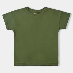 Boys Cotton Jersey T-Shirt H/S Basic-C. Olive