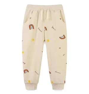 Boys Sweatpants Cute Embroidery Patterns Girls Christmas Pants Kids Anime Graphic Sweatpants Size 2T(3074 2T)