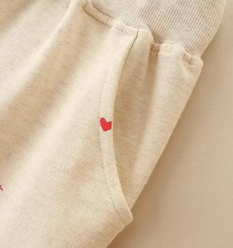 Boys Sweatpants Cute Embroidery Patterns Girls Christmas Pants Kids Anime Graphic Sweatpants Size 2T(3074 2T)