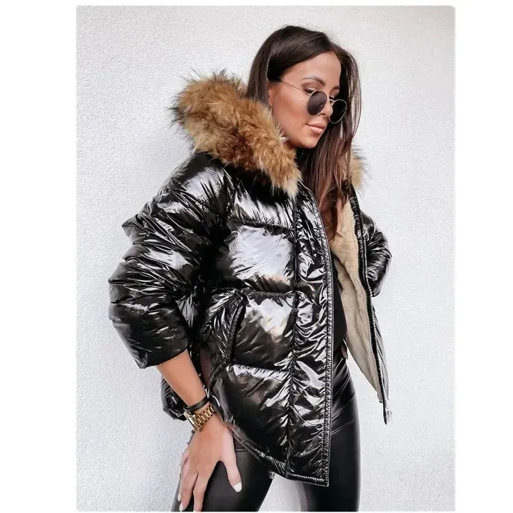 Carishia's Winter Hooded Loose Fitting Short Cotton Coats