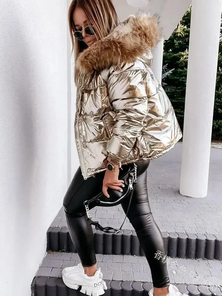 Carishia's Winter Hooded Loose Fitting Short Cotton Coats
