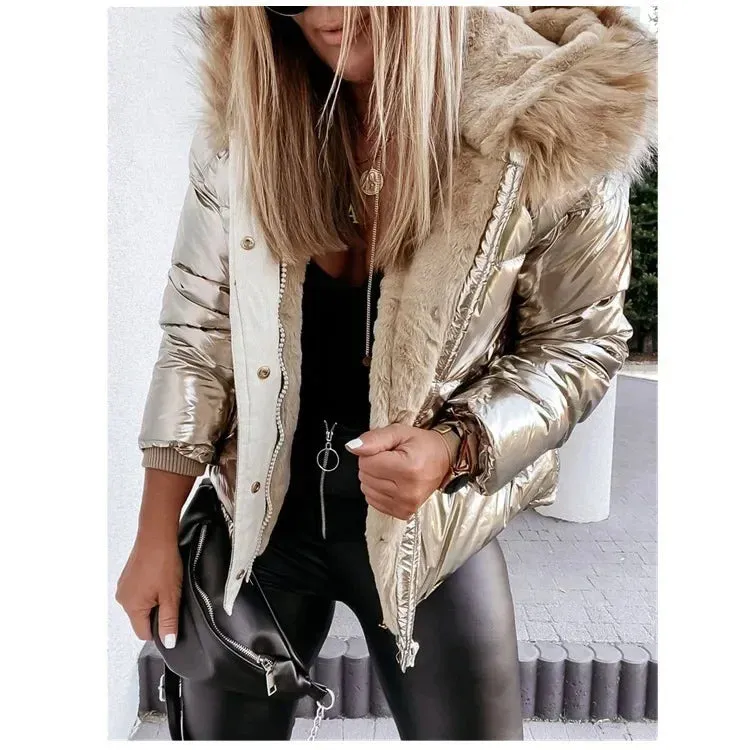 Carishia's Winter Hooded Loose Fitting Short Cotton Coats