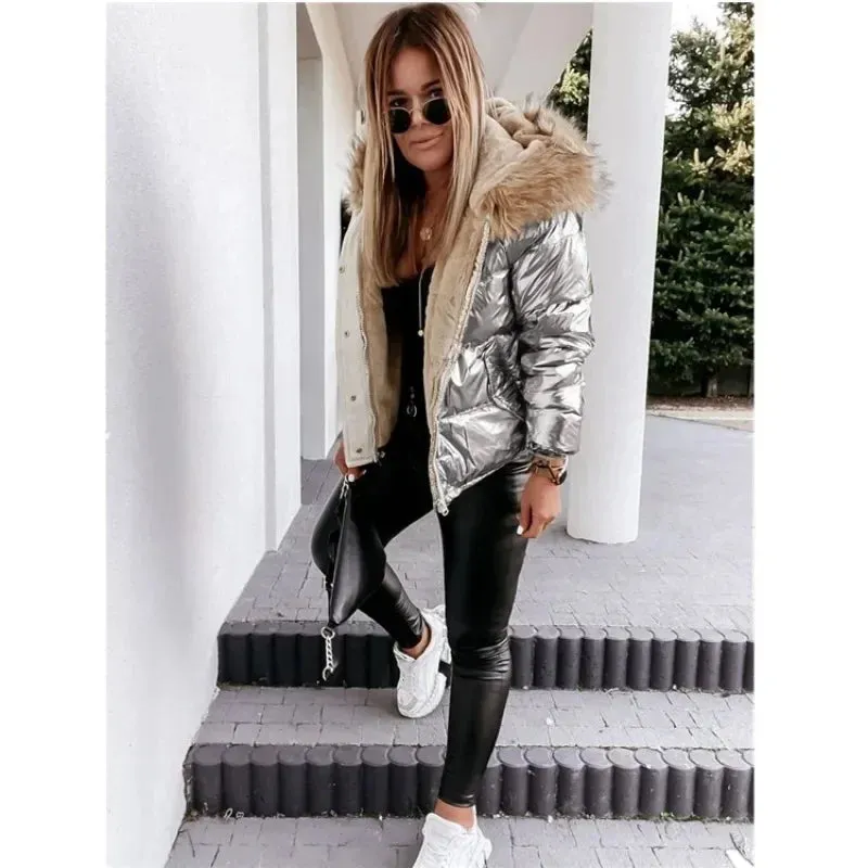 Carishia's Winter Hooded Loose Fitting Short Cotton Coats
