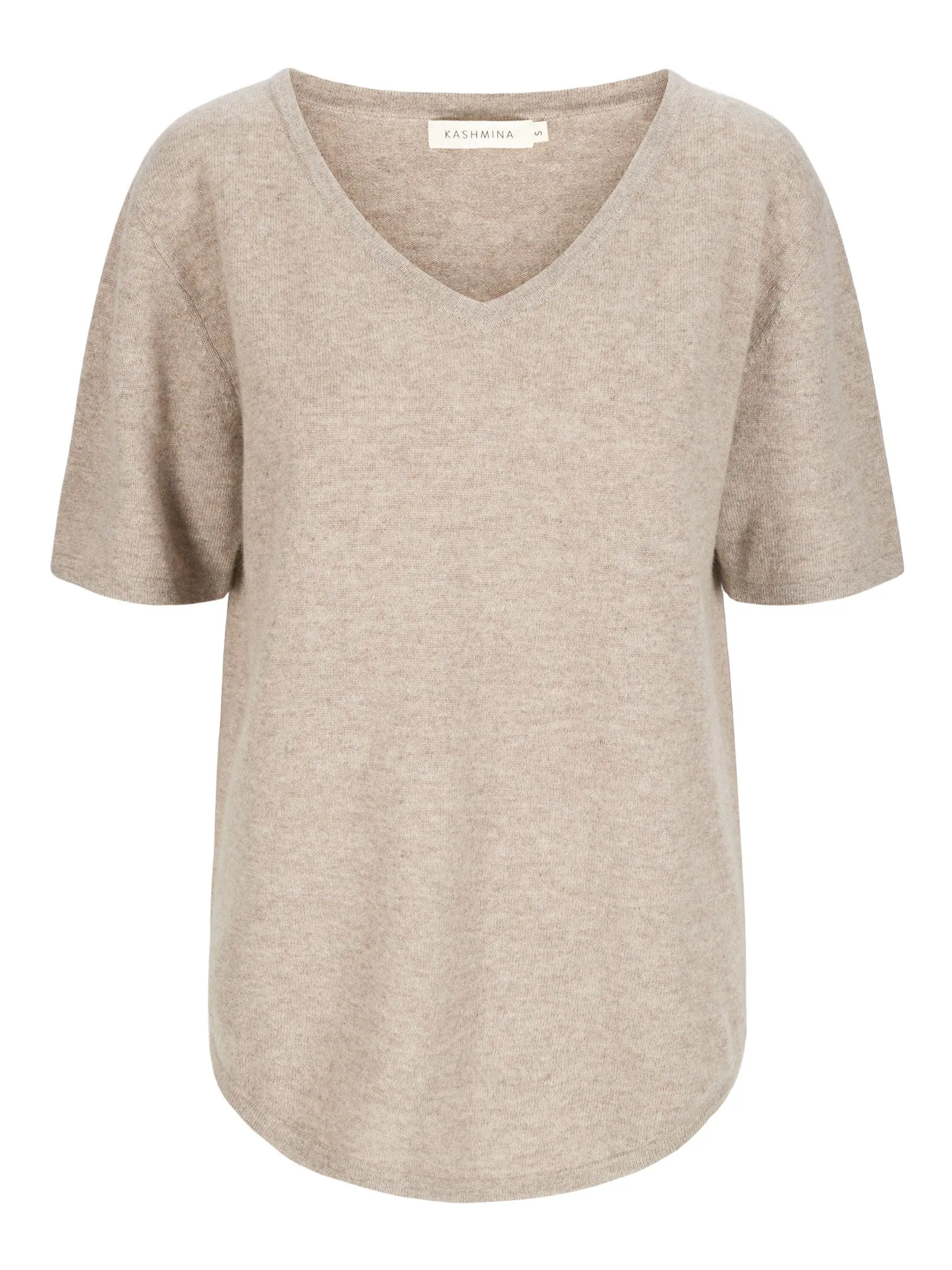Cashmere T-shirt "Iben" - toast