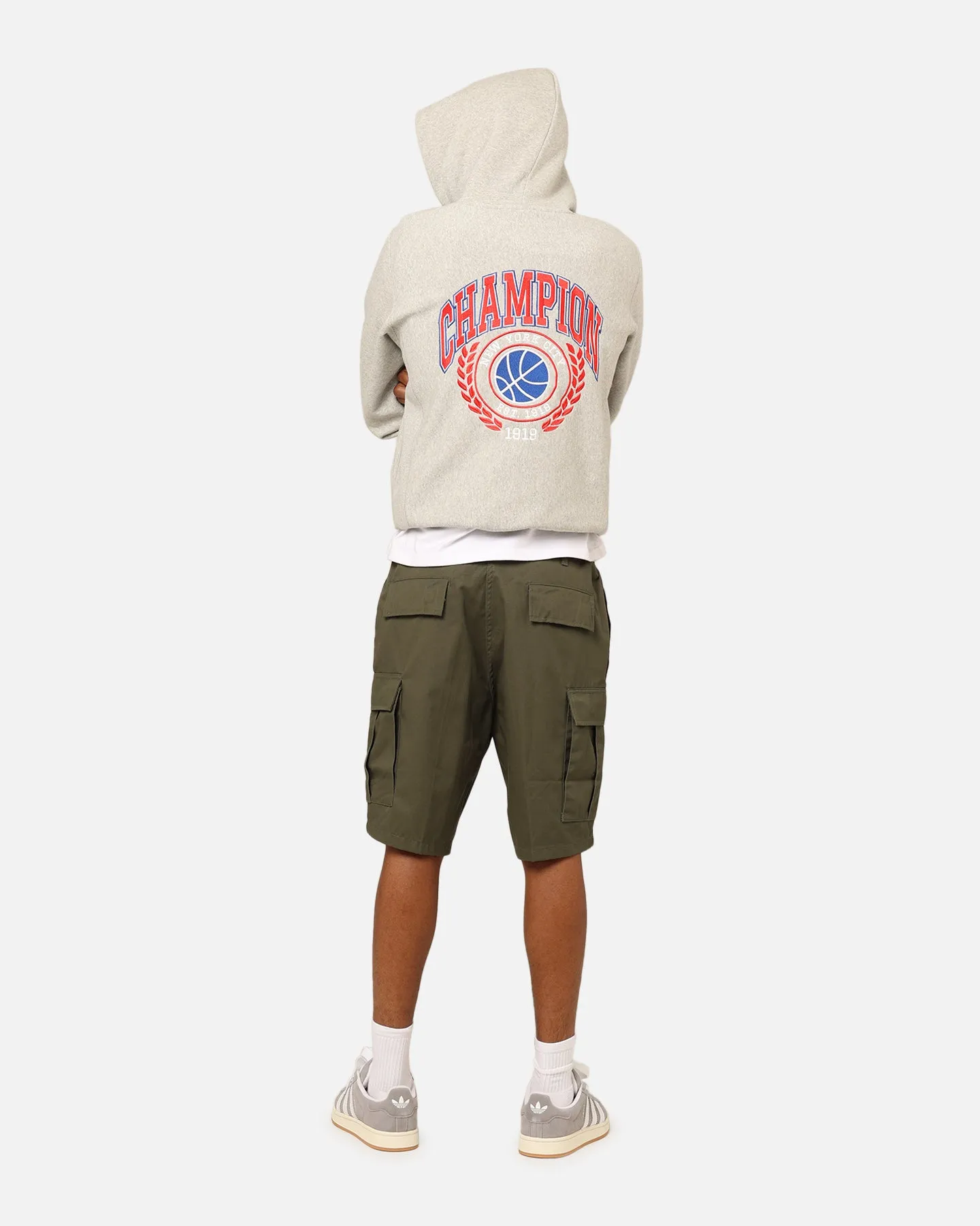 Champion Reverse Weave Field Basketball Hoodie Oxford Heather