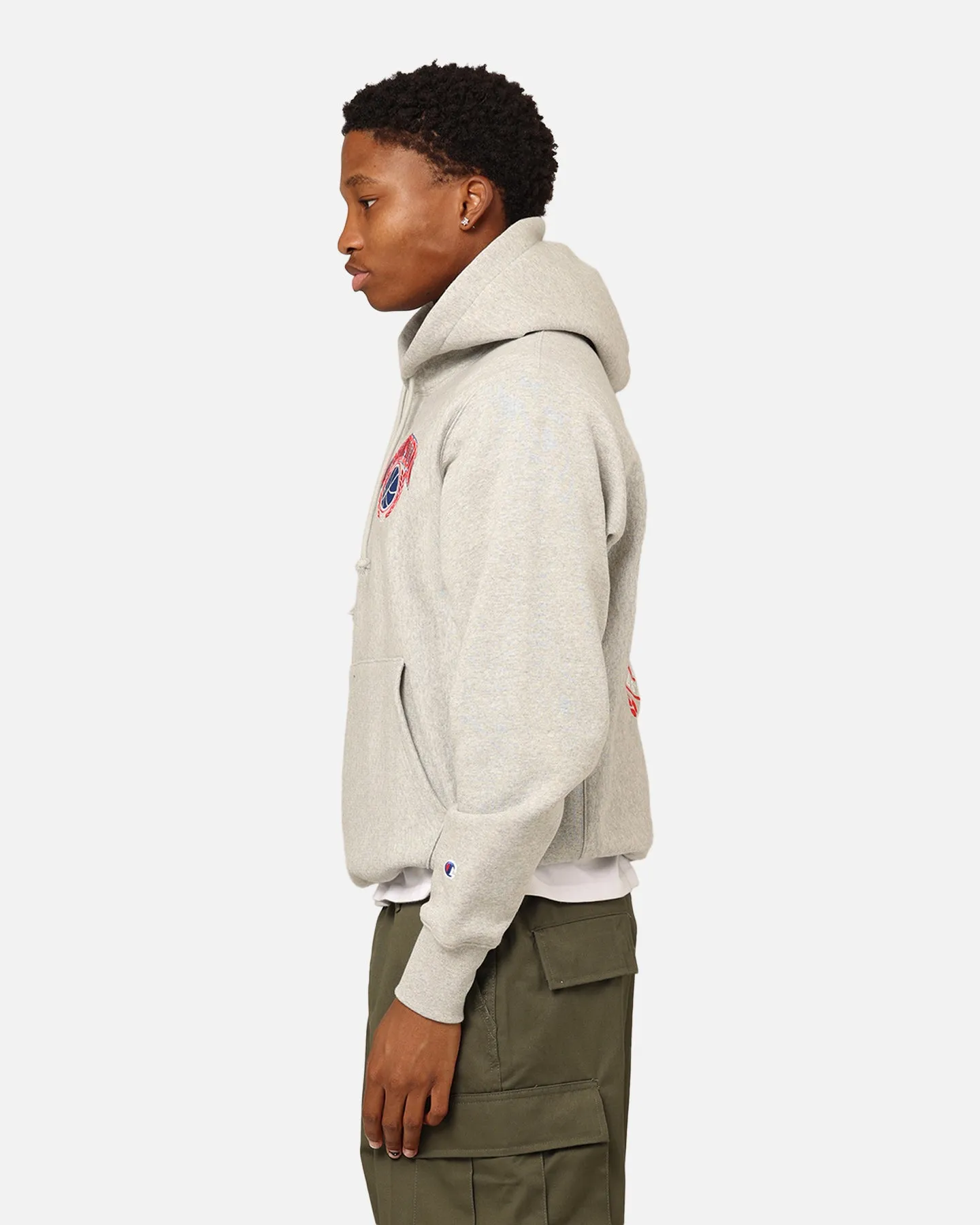 Champion Reverse Weave Field Basketball Hoodie Oxford Heather