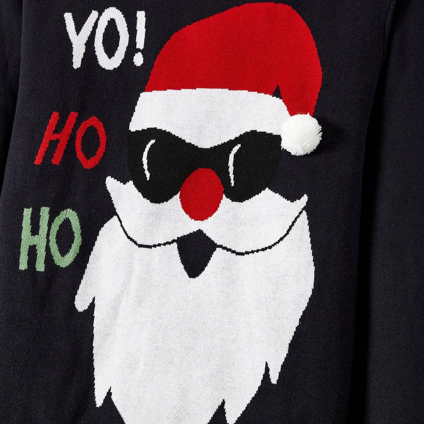 Christmas Family Matching Santa Print Crewneck Long-sleeve Sweatshirts