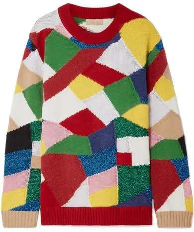 Color-Block Knitted Sweater