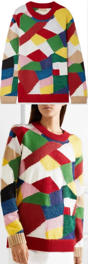 Color-Block Knitted Sweater