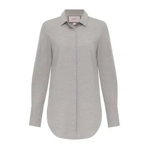 Cotton and Cashmere Button Down - Grey
