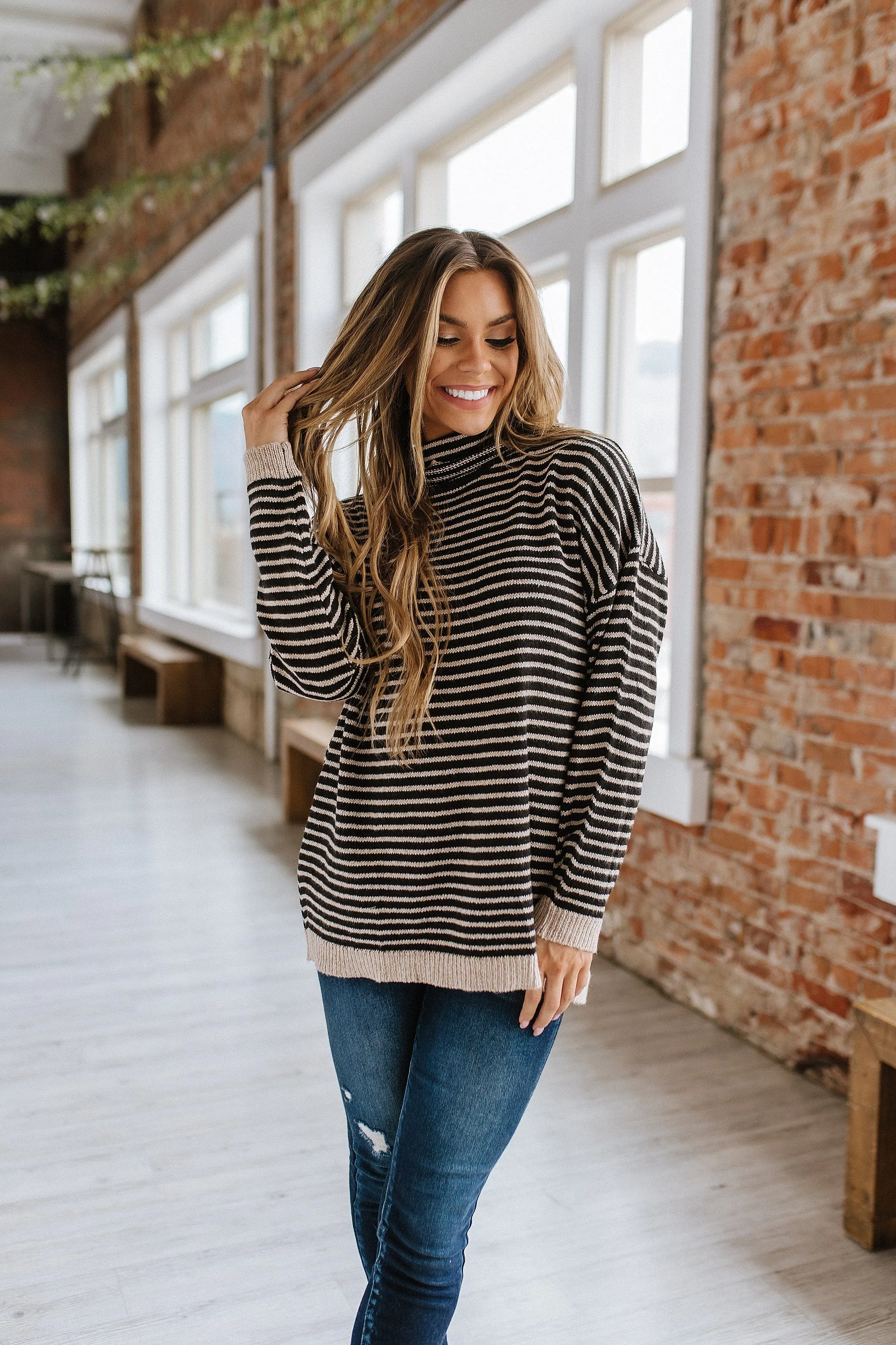Emmy Striped Oversized Sweater | DROPSHIP