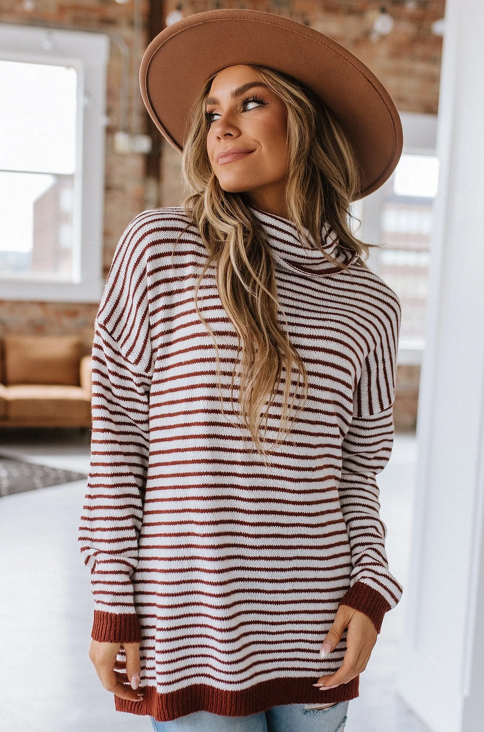 Emmy Striped Oversized Sweater | DROPSHIP