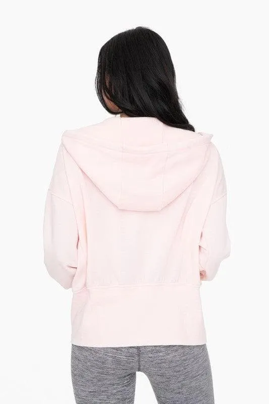 Fleece Hoodie Jacket with Tapered Sleeves
