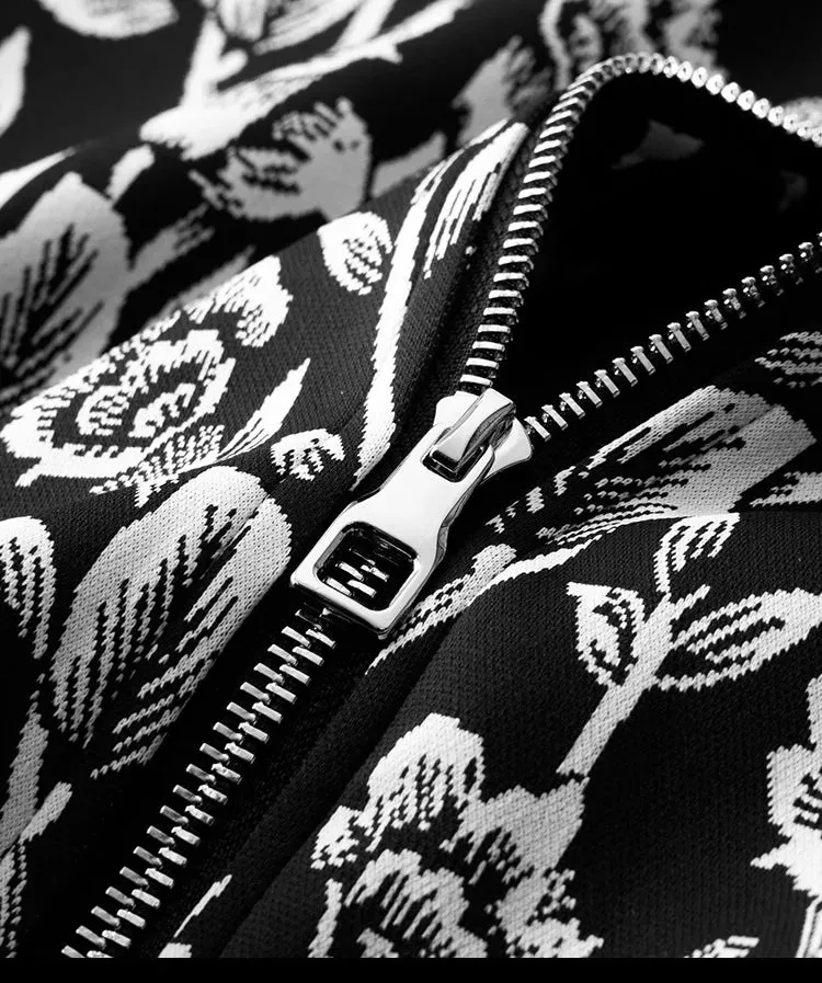 Floral Finesse Jacquard Men's Jackets