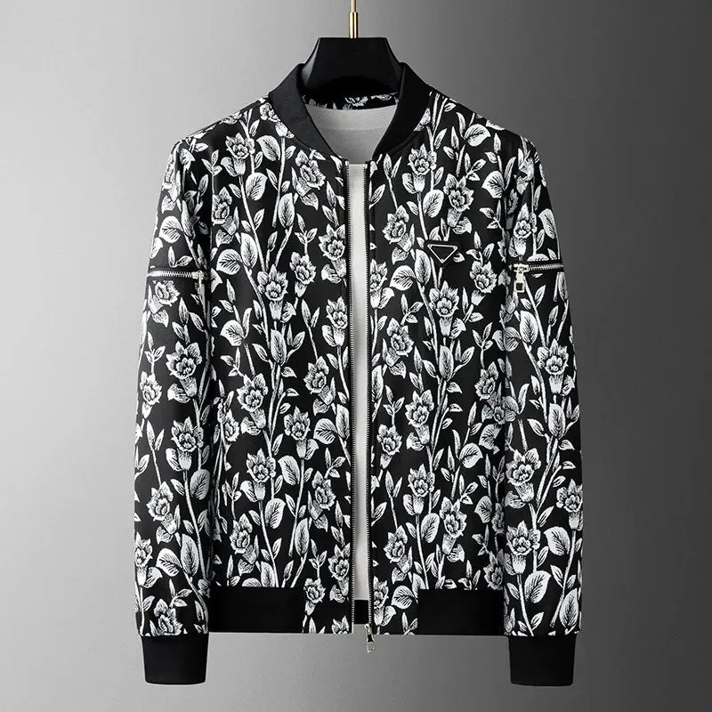 Floral Finesse Jacquard Men's Jackets
