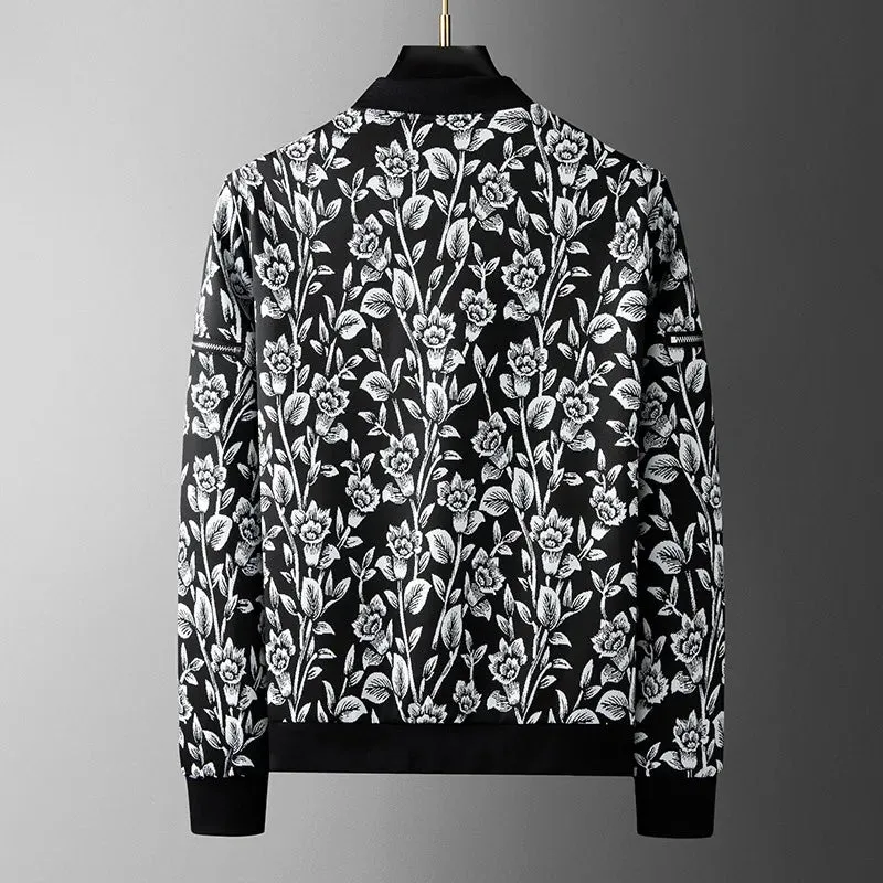 Floral Finesse Jacquard Men's Jackets