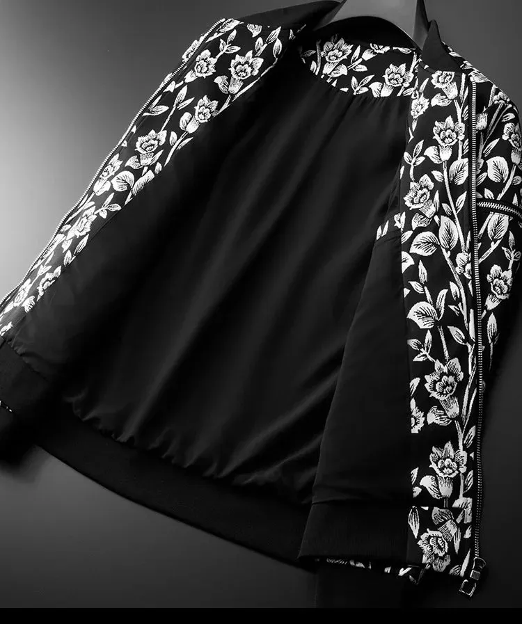 Floral Finesse Jacquard Men's Jackets