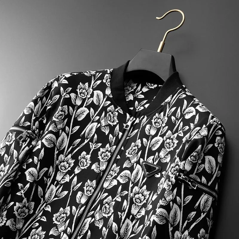 Floral Finesse Jacquard Men's Jackets