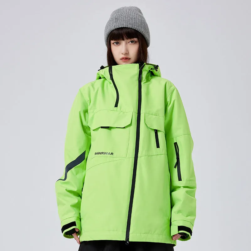 Girls' 2025 Winter Cargo Jacket Outdoor Baggy Snowboard Tops