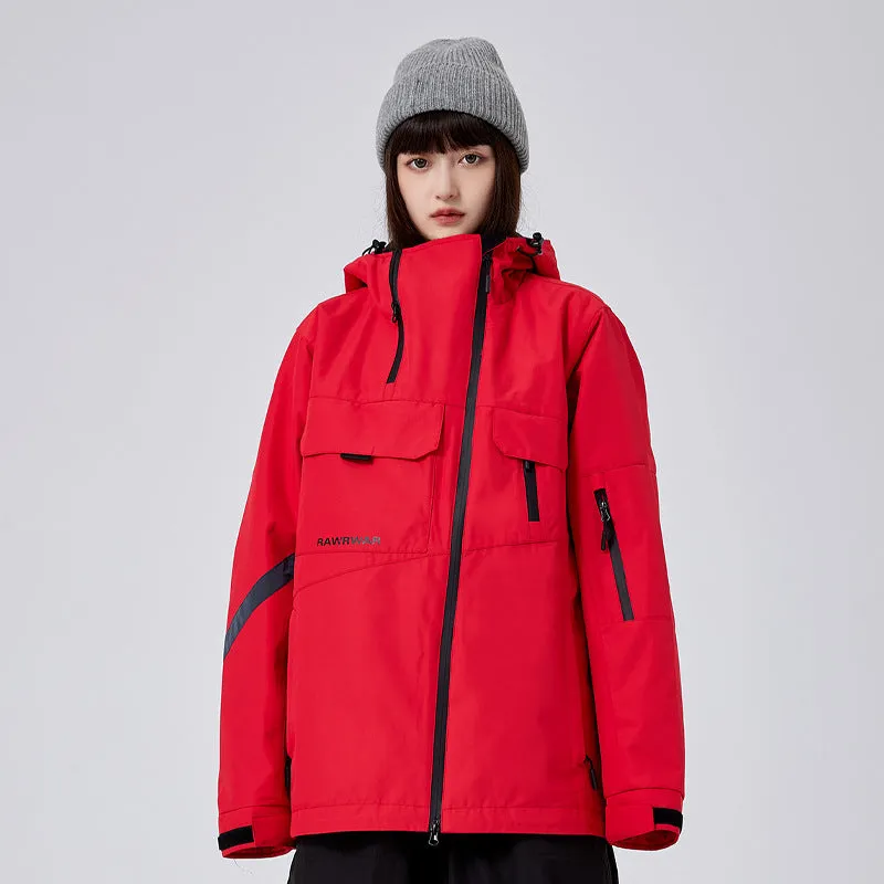Girls' 2025 Winter Cargo Jacket Outdoor Baggy Snowboard Tops