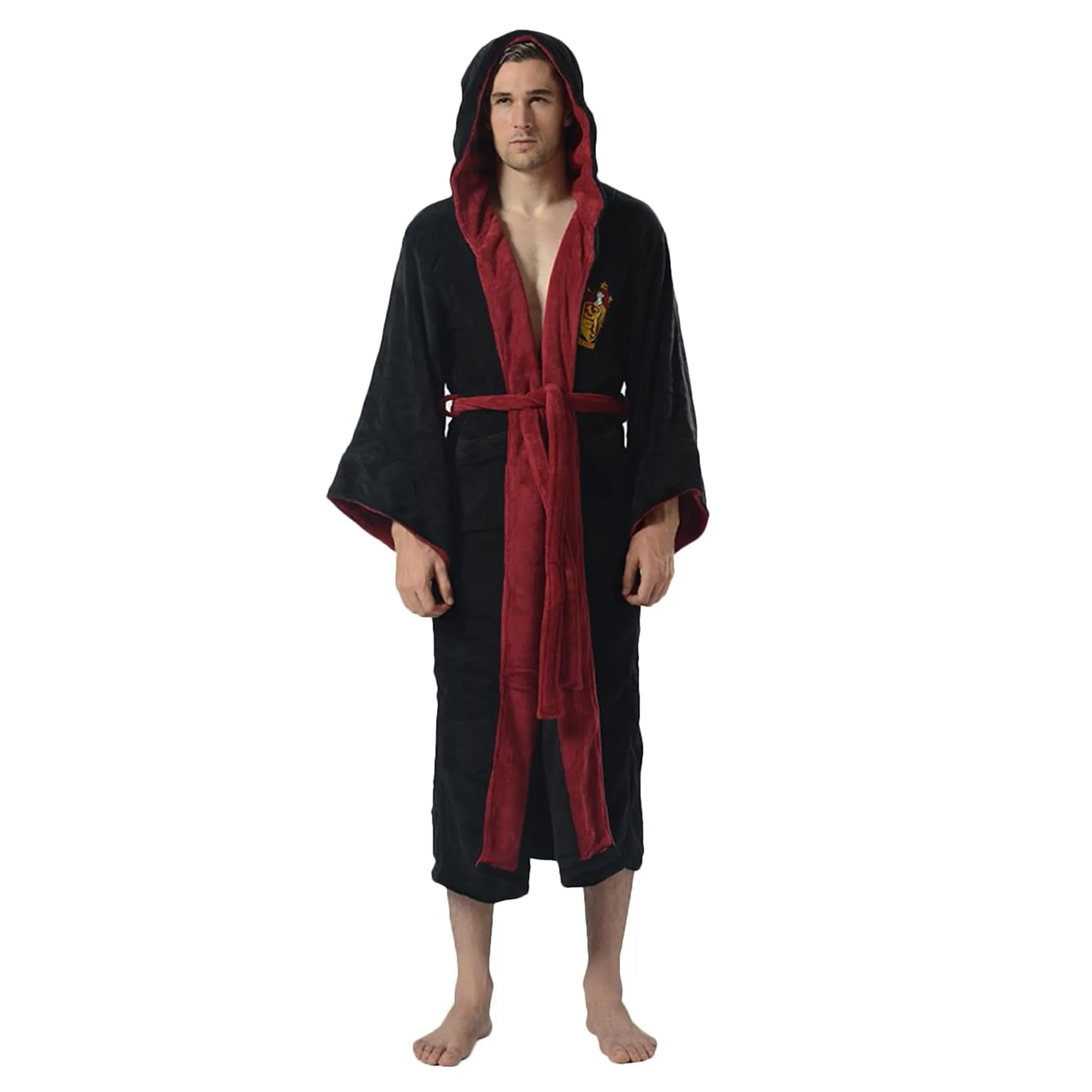 Harry Potter Gryffindor Hooded Bathrobe for Adults | One Size Fits Most