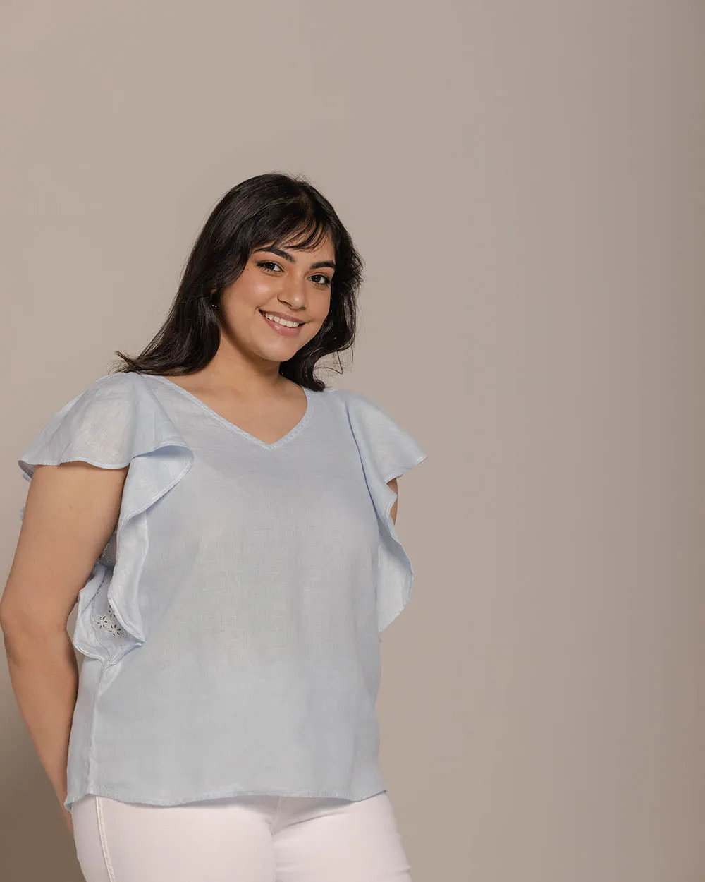 In The Summer Mood Top - Summer Blue