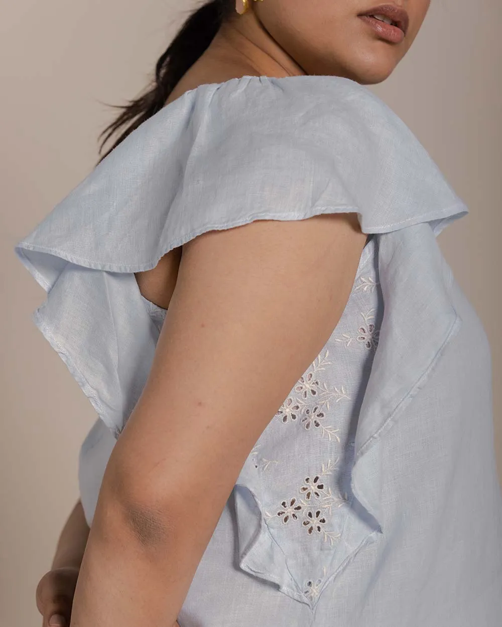 In The Summer Mood Top - Summer Blue