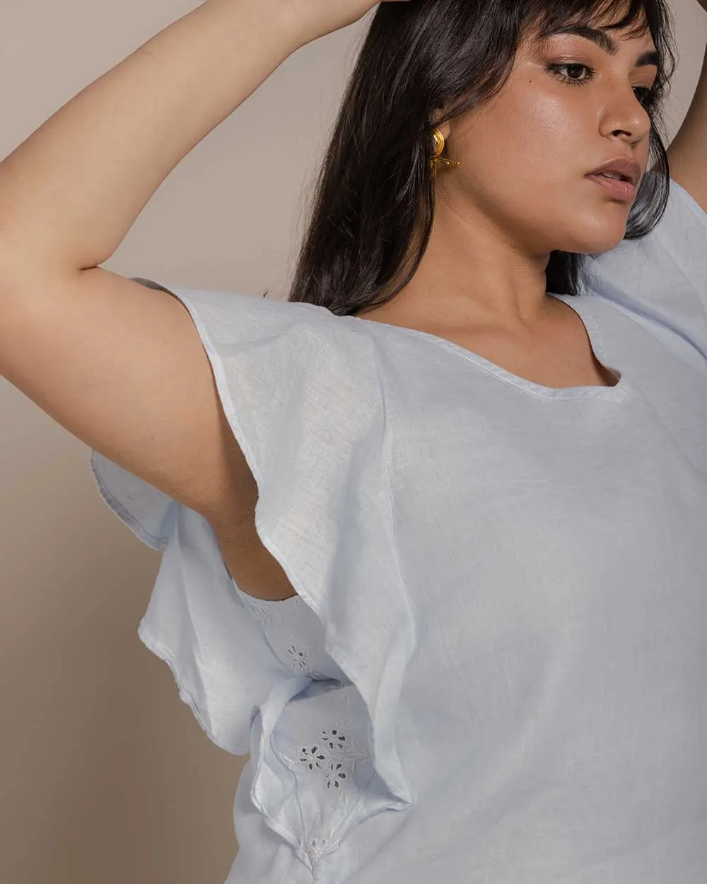 In The Summer Mood Top - Summer Blue