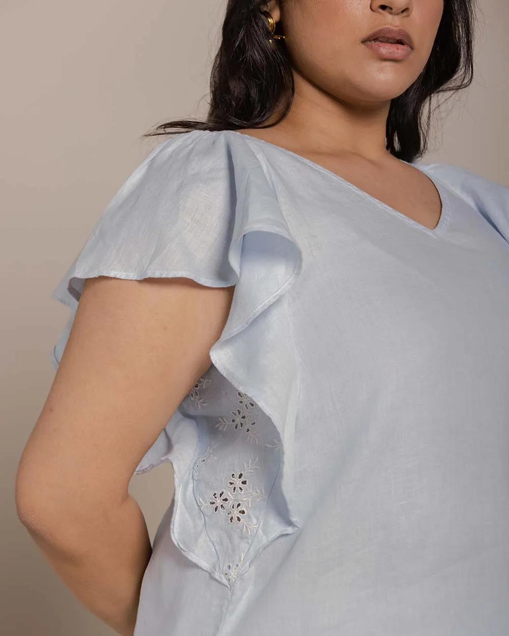 In The Summer Mood Top - Summer Blue