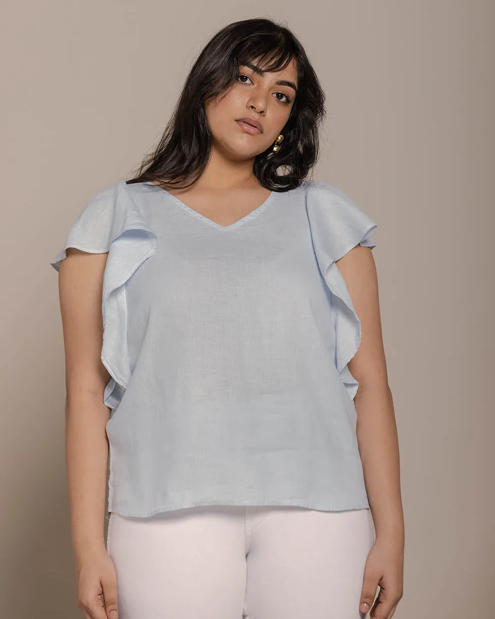 In The Summer Mood Top - Summer Blue