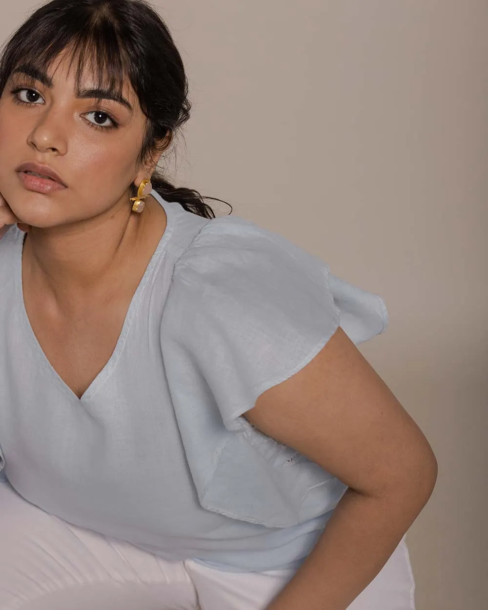 In The Summer Mood Top - Summer Blue