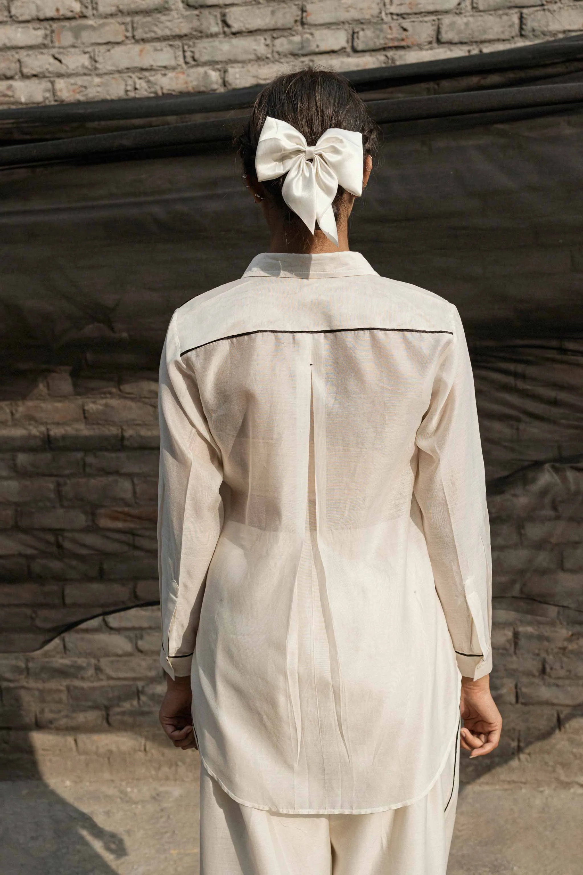 Ivory Chanderi Classic Shirt
