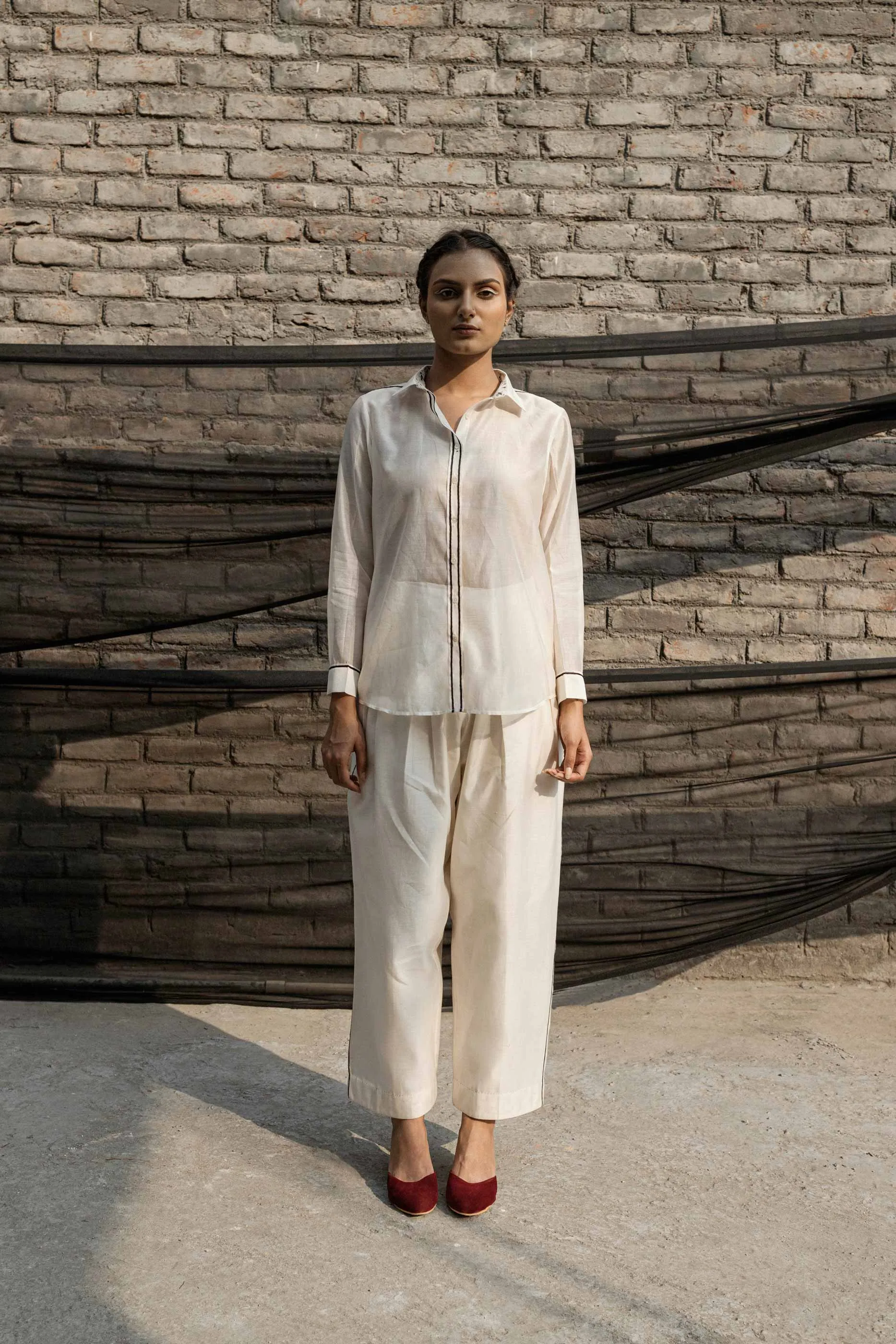 Ivory Chanderi Classic Shirt
