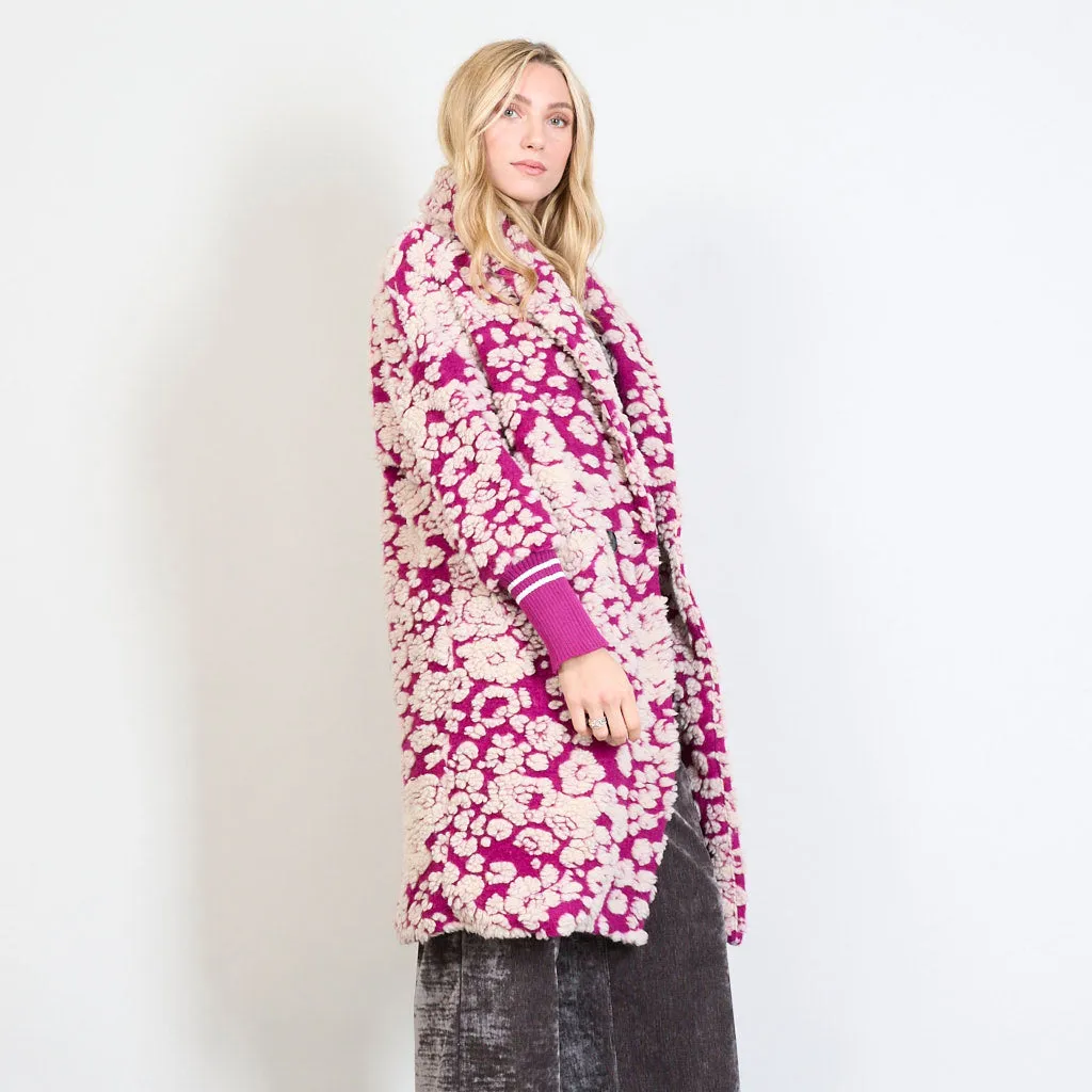 Long sleeves winter coat with elasticated cuffs wholesale