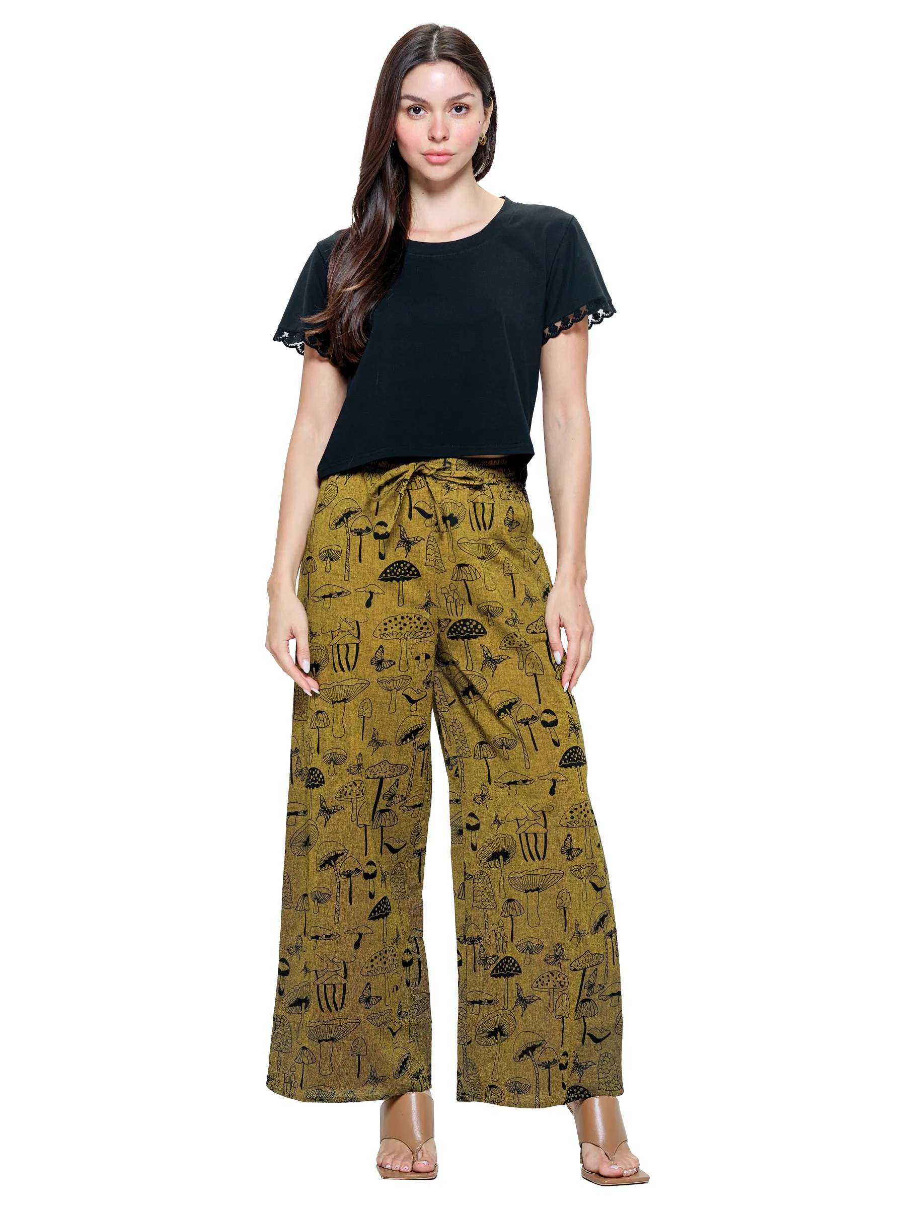 Lounging Pants Mushroom Print