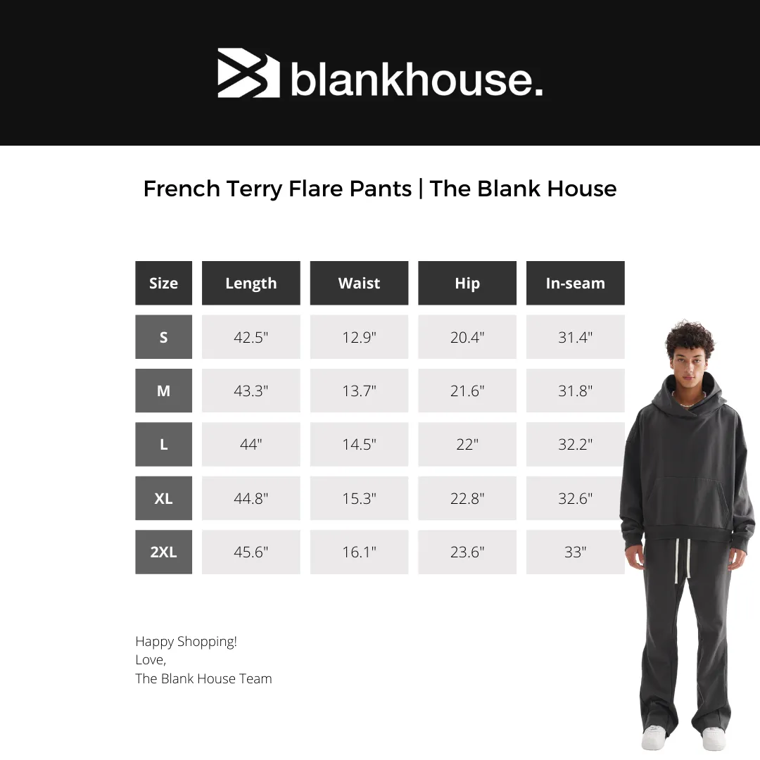 Luxe French Terry Flare Pants | Blank House