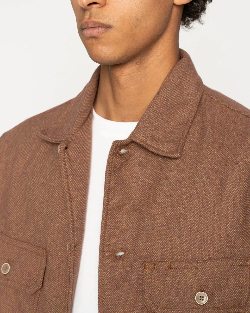 Naked & Famous Denim Over Shirt - Triple Yarn Twist Brushed Flannel / Desert Sunset