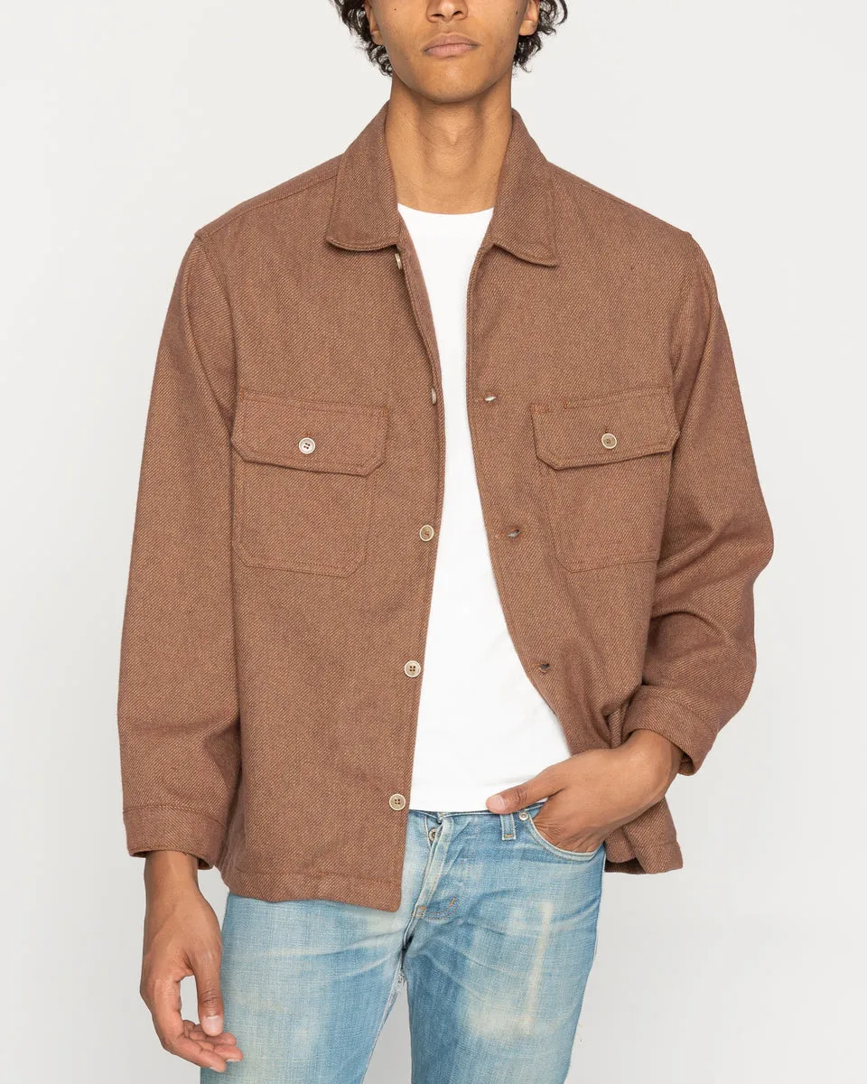 Naked & Famous Denim Over Shirt - Triple Yarn Twist Brushed Flannel / Desert Sunset