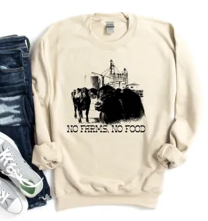 No Farms, No Food Crewneck