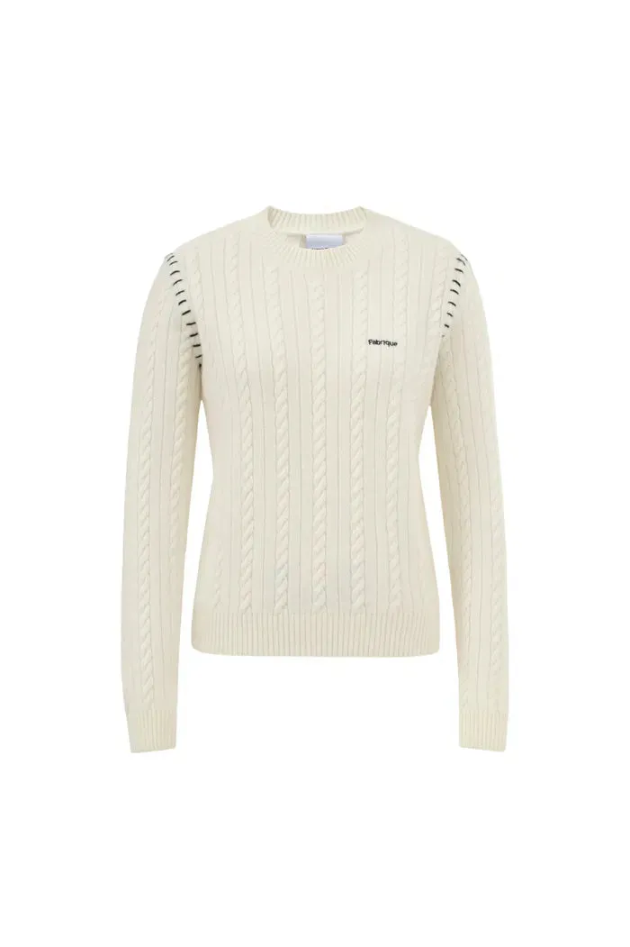 Nova Sweater in Merino-Cashmere Cable Knit