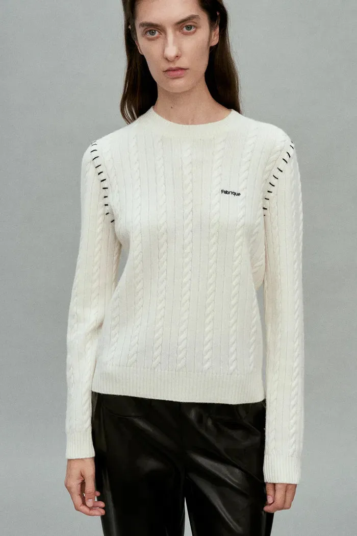 Nova Sweater in Merino-Cashmere Cable Knit