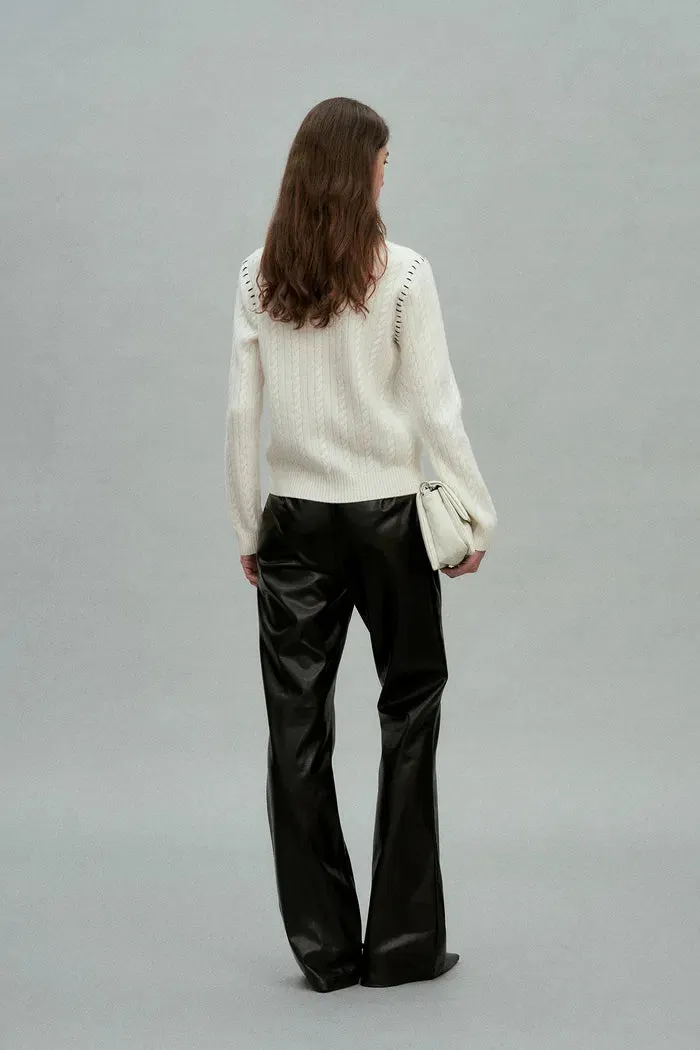 Nova Sweater in Merino-Cashmere Cable Knit