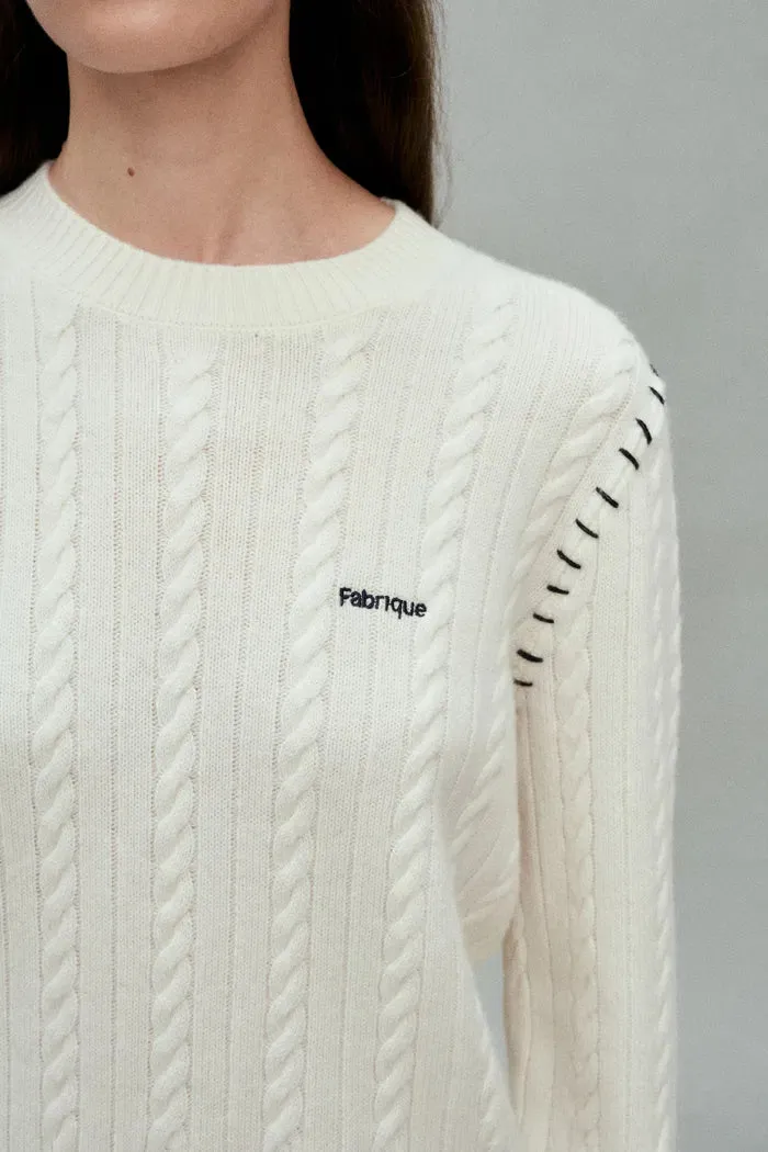 Nova Sweater in Merino-Cashmere Cable Knit