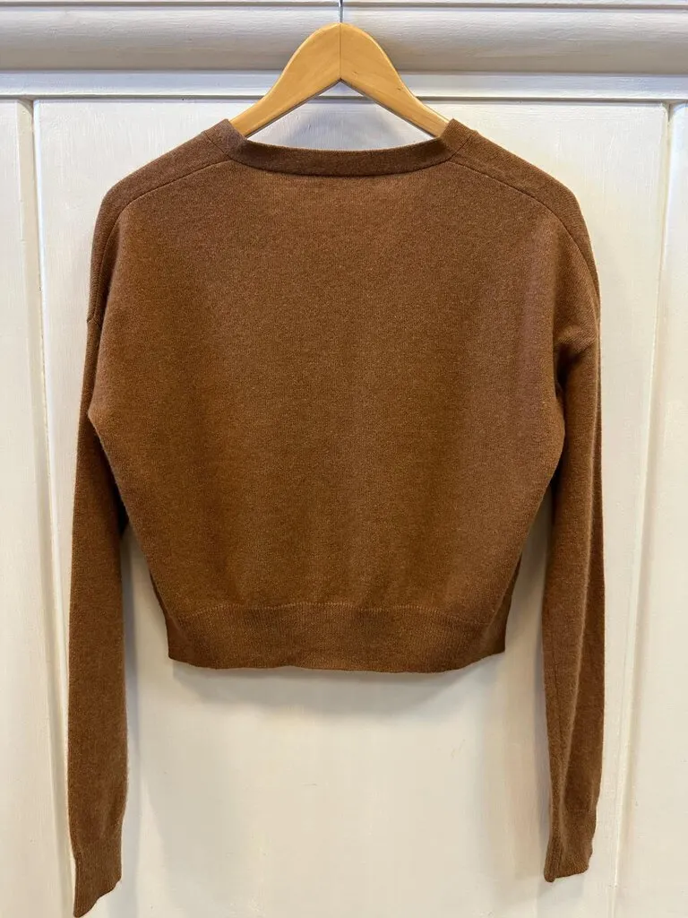Organic John Patrick Cropped Cashmere Cardigan - Size XS