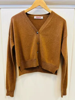 Organic John Patrick Cropped Cashmere Cardigan - Size XS