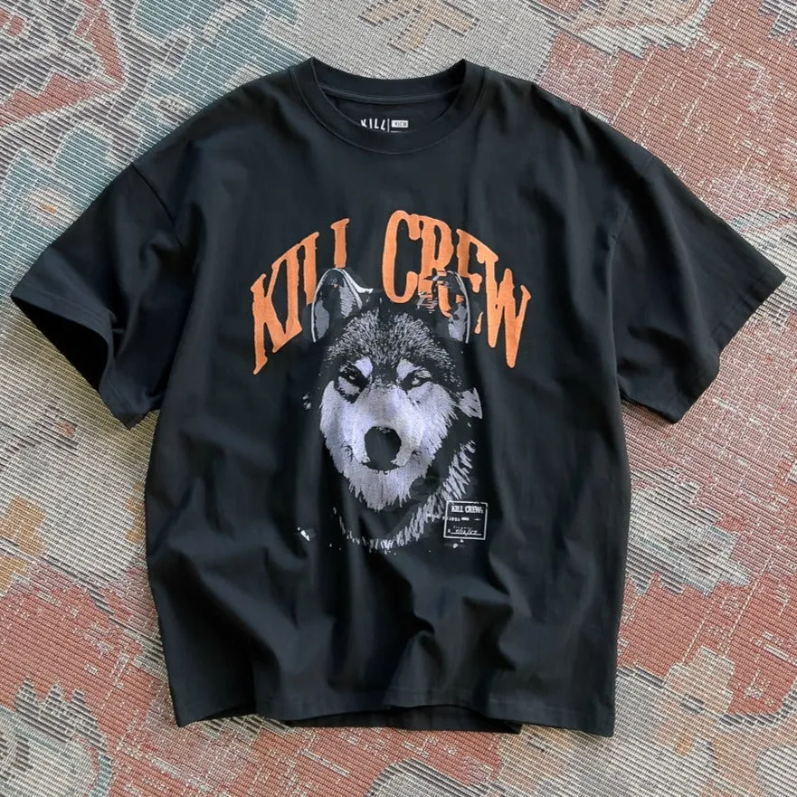 OVERSIZED ROGUE WOLF T-SHIRT - BLACK